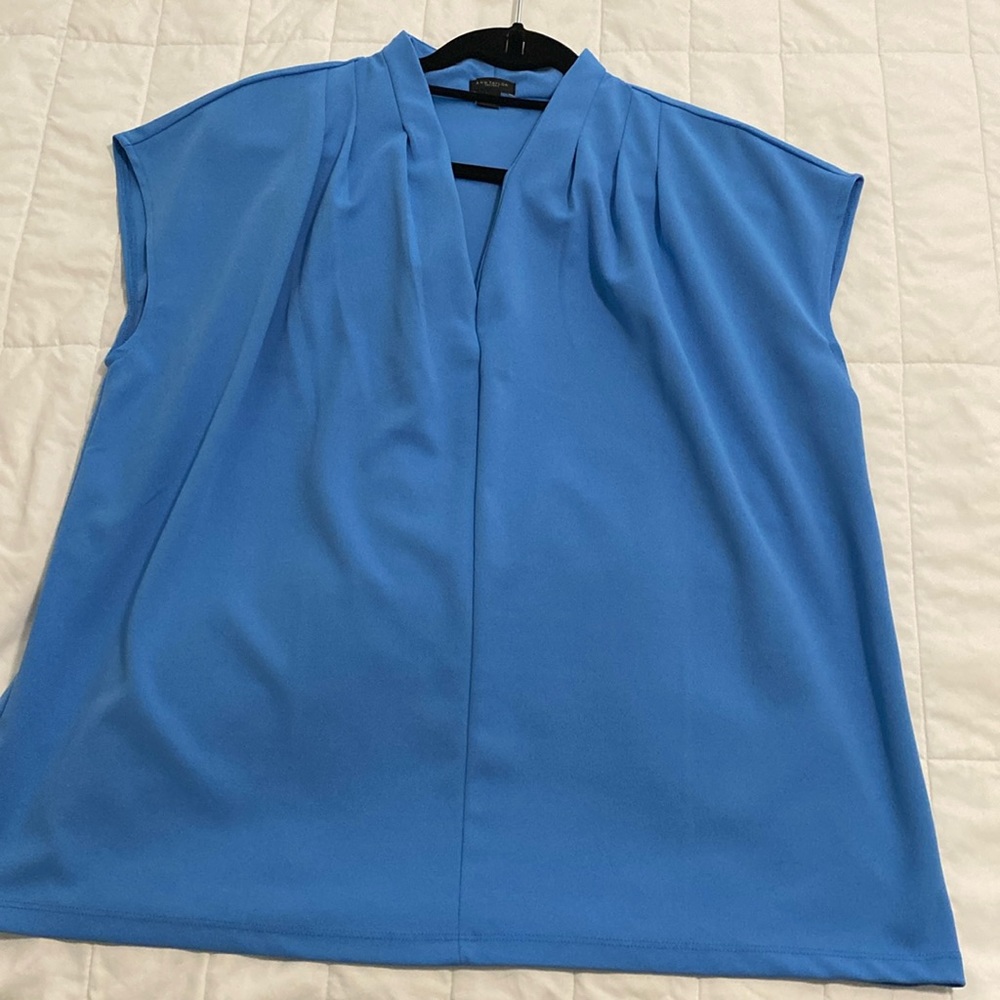 Ann Taylor blue sleeveless top, XL